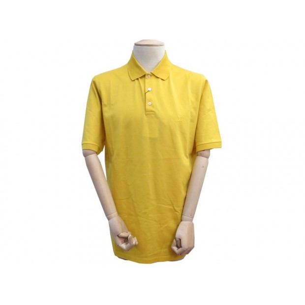 NEUF POLO LOUIS VUITTON JR32 4L XXL 60 62 COTON JAUNE TSHIRT YELLOW SHIRT 390€