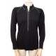 CHEMISE HERMES CHEMISIER COL TUNISIEN FEMME 38 M NOIR BLOUSE HAUT SHIRT 500€