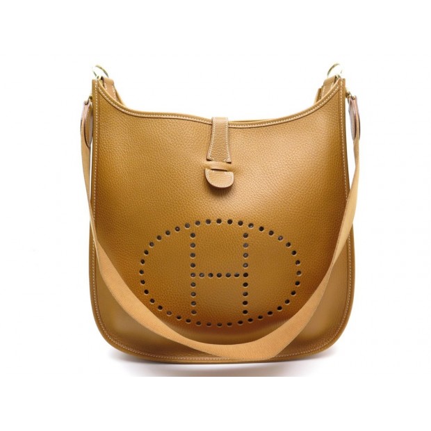 SAC A MAIN HERMES EVELYNE I EN CUIR TOGO GOLD GM BANDOULIERE BROWN BAG 2500€