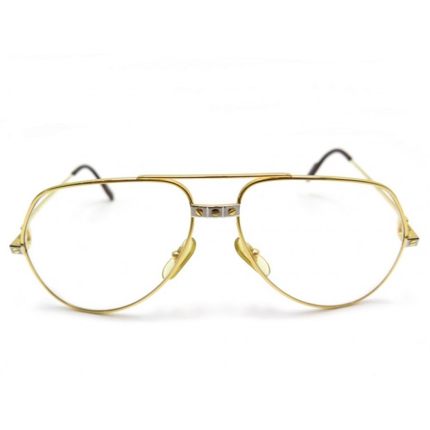  LUNETTES DE SOLEIL CARTIER SANTOS PLAQUE OR 