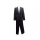 NEUF TAILLEUR CHRISTIAN DIOR VESTE + PANTALON 44 XL LAINE NOIRE JACKET 2200€