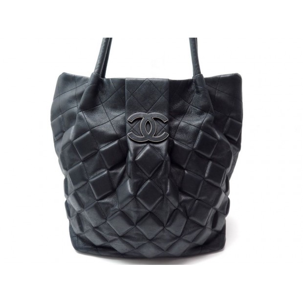 SAC A MAIN CHANEL SLOANE MATELASSE SQUARE GM CABAS CUIR NOIR TOTE BAG 2800€