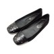 NEUF CHAUSSURES TOD'S BALLERINES 36 IT 37 FR CUIR & DAIM NOIR BALLET SHOES 355€