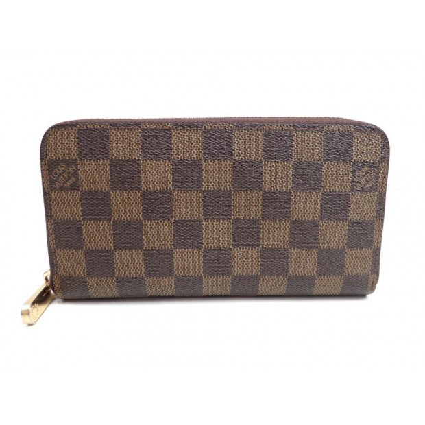 PORTEFEUILLE LOUIS VUITTON ZIPPY EN TOILE DAMIER EBENE PORTE MONNAIE WALLET 545€