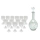 LOT DE 13 VERRES A VIN BACCARAT COLBERT EN CRISTAL CIRCA 1930 + CARAFE GLASSES