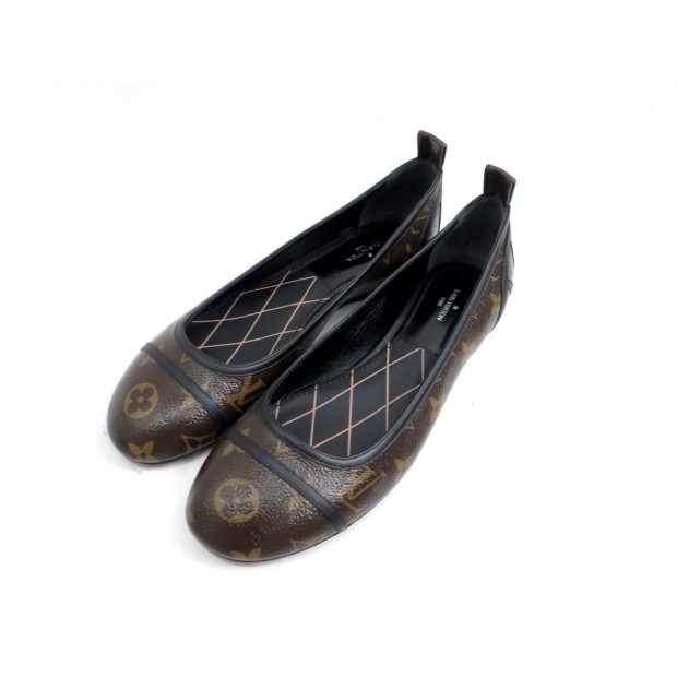 NEUF CHAUSSURES LOUIS VUITTON NEW REVIVAL 39 BALLERINES TOILE MONOGRAM SHOE 500€