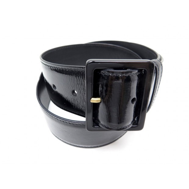 NEUF CEINTURE YSL YVES SAINT LAURENT CUIR VERNI T75 