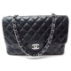 SAC A MAIN CHANEL TIMELESS JUMBO 30 CM CUIR MATELASSE NOIR 