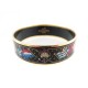 BRACELET HERMES DRAPEAUX LARGE 65 MM EN EMAIL IMPRIME BIJOU FLAG BANGLE 454