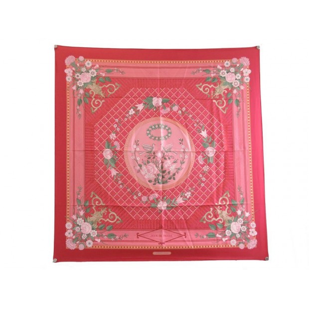 FOULARD HERMES JEUX DE PAILLE SOIE 