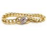 bracelet pomellato 19cm or jaune 18k 62.1gr diamants