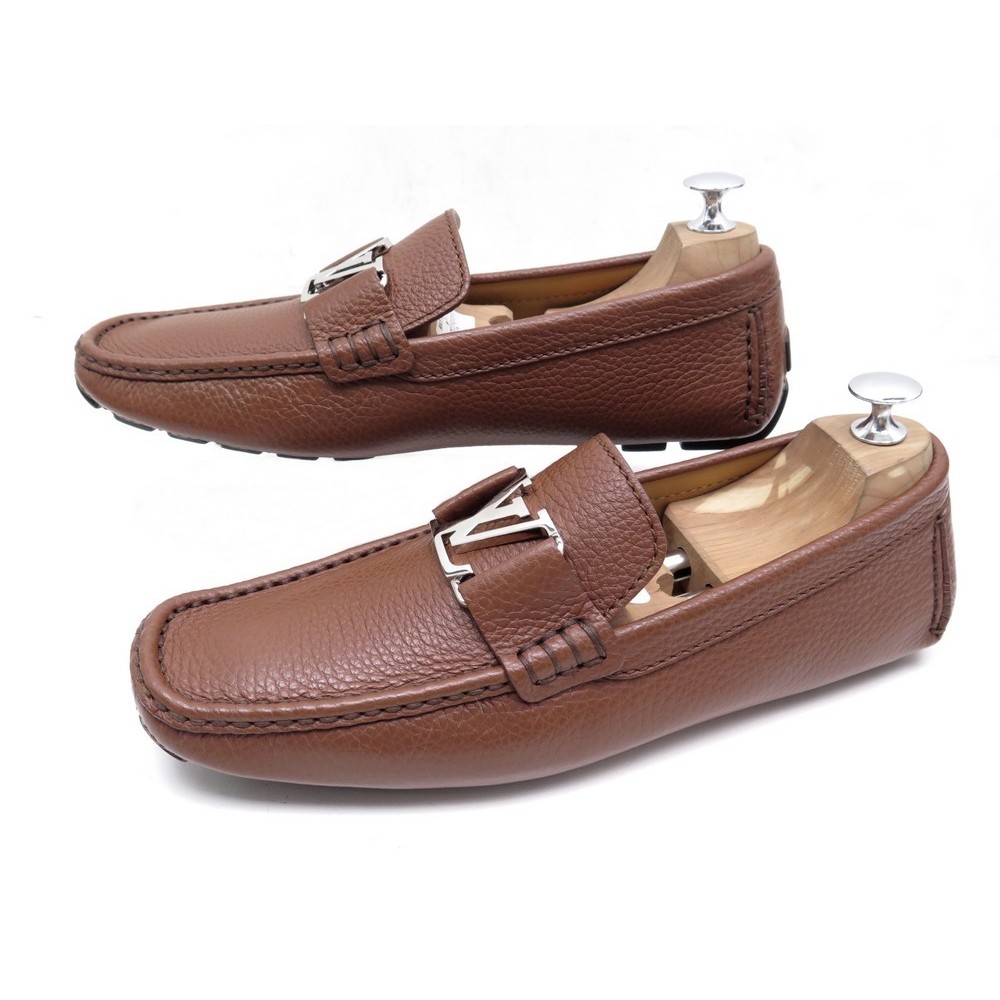 Louis Vuitton Brown Leather Monte Carlo Slip on Loafer Size 41