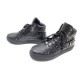 NEUF CHAUSSURE JIMMY CHOO BASKETS RUBEN CLOUTE 45 CUIR NOIR SNEAKERS SHOES 995€