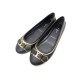 NEUF CHAUSSURES LOUIS VUITTON OXFORD BALLERINES 37 CUIR NOIR BALLET FLAT 425€