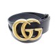 NEUF CEINTURE GUCCI BOUCLE DOUBLE G DOREE 400593 T 85 CUIR NOIR BUCKLE BELT 350€