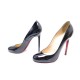 CHAUSSURES CHRISTIAN LOUBOUTIN SIMPLE PUMP 39.5 CUIR VERNI NOIR 