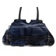 SAC A MAIN FENDI 8BR29 CABAS TOTE EN CUIR BICOLORE NOIR & BLEU BAG 1900€