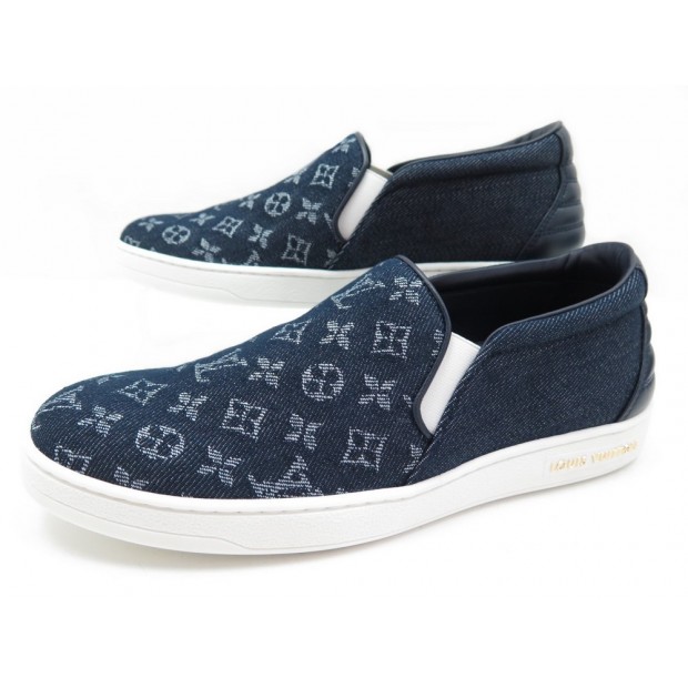 NEUF CHAUSSURES BASKETS FRONTROW SLIP-ON 37.5 MONOGRAM 