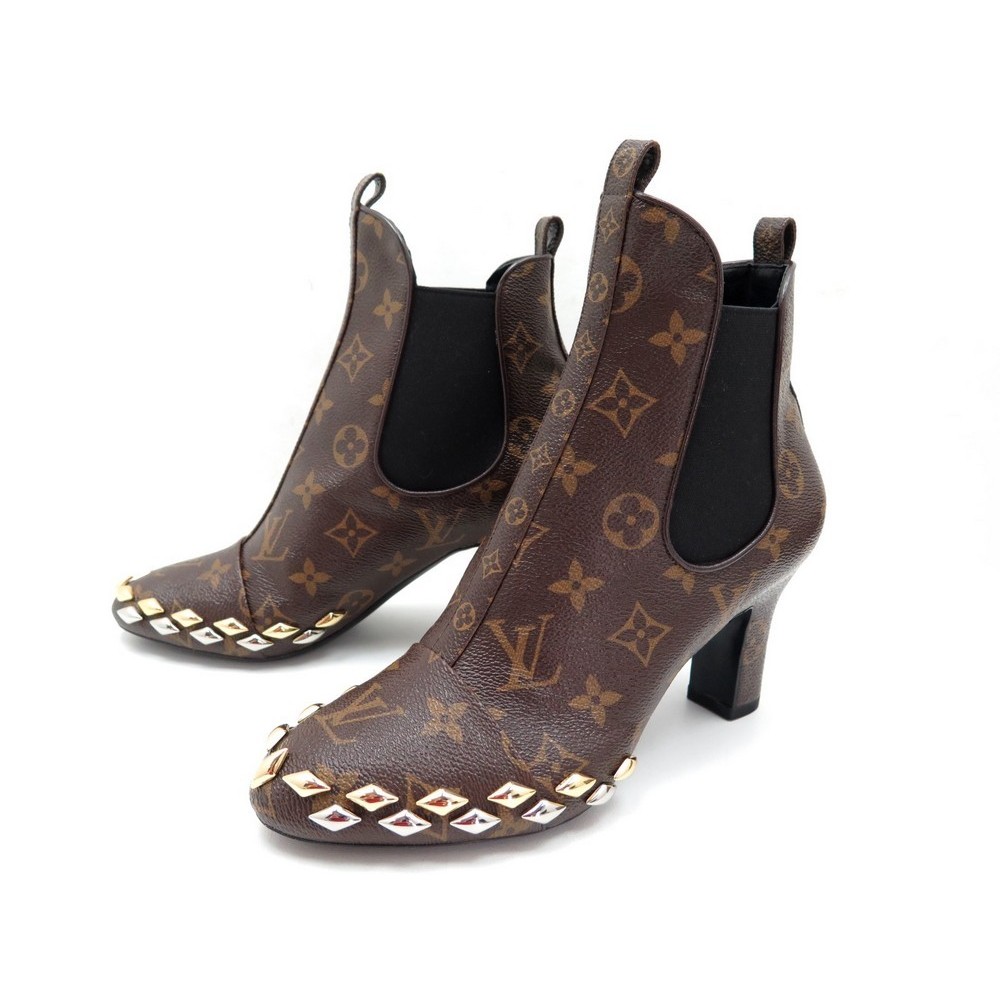 NEW Louis Vuitton Monogram ELDORADO Ankle Boot Shoes EURO 36.5, US