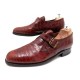 CHAUSSURES JM WESTON DERBY BOUCLE 531 9.5C 43.5 EN CUIR CROCODILE MARRON 3900€