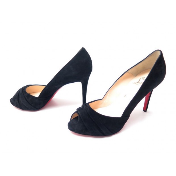 CHAUSSURES CHRISTIAN LOUBOUTIN ESCARPINS CUIR DORE 38 