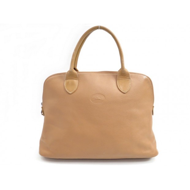  SAC A MAIN LONGCHAMP CUIR BEIGE 