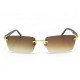 LUNETTES DE SOLEIL CARTIER DECOR C MARRON & METAL DORE BROWN SUNGLASSES 1700€