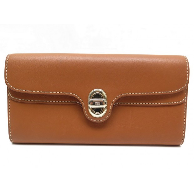 PORTEFEUILLE LANCEL ANGELE A05826 EN CUIR MARRON BROWN LEATHER WALLET 295€