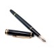 STYLO PLUME MONTBLANC MEISTERSTUCK CLASSIQUE RESINE NOIRE + ETUI CUIR PEN 595€