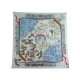 VINTAGE FOULARD HERMES NEIGE D ANTAN CATHY LATHAM CARRE EN SOIE BLEU SCARF 350