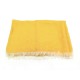 NEUF ETOLE HERMES UNIE A FRANGES FOULARD EN MOUSSELINE DE SOIE JAUNE SCARF 705€