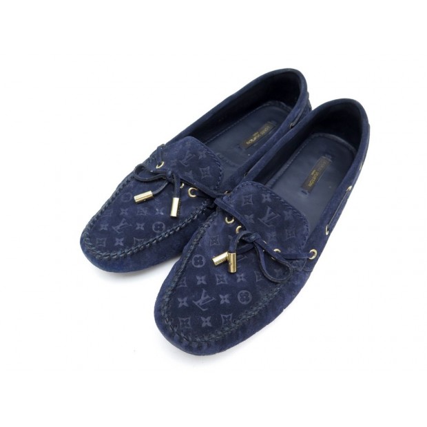 CHAUSSURES LOUIS VUITTON MOCASSINS GLORIA 39 MONOGRAM VEAU VELOURS SHOES 500€