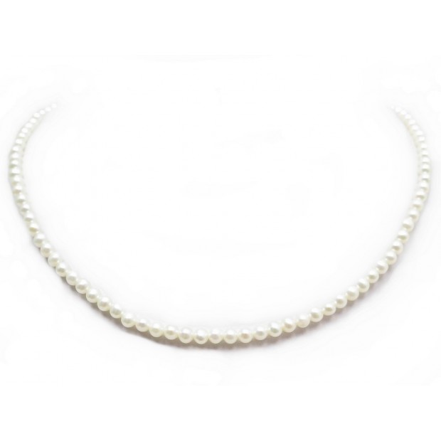 COLLIER 40 CM EN PERLES DE CULTURE BLANCHES NACREES 10 GR NECKLACE PEARLS