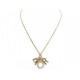 COLLIER DIOR INITIALES & STRASS 50 CM EN METAL DORE GOLDEN NECKLACE JEWEL 330€