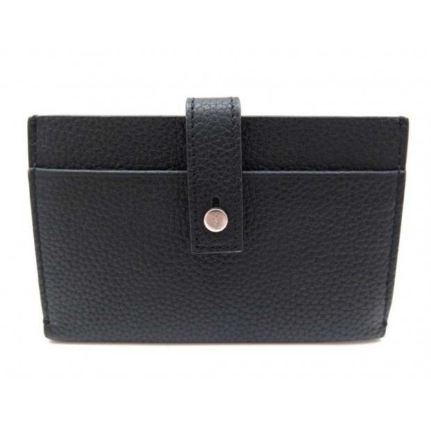 NEUF PORTE CARTES SAINT LAURENT SAC DE JOUR 505003 EN CUIR NOIR CARD HOLDER 195€