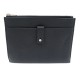 NEUF POCHETTE SAINT LAURENT SAC DE JOUR 505125 EN CUIR GRAINE NOIR CLUTCH 495€