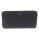 NEUF PORTEFEUILLE SAINT LAURENT ZIPPE 414680 EN CUIR GRAINE WALLET BILLFOLD 445€