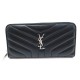 NEUF PORTEFEUILLE SAINT LAURENT LOULOU ZIPPE 504952 CUIR MATELASSE BILLFOLD 545€