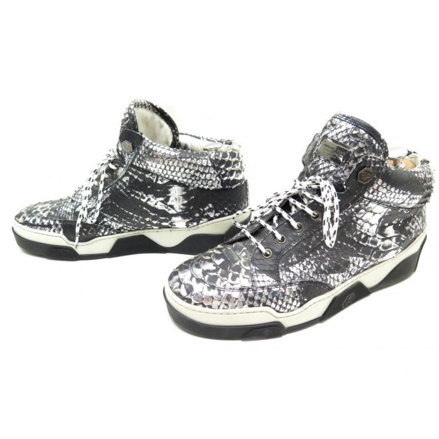 CHAUSSURES BASKETS PHILIPP PLEIN FIGHT CLUB 42.5 EN CUIR PYTHON SNEAKERS 1350€