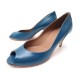 NEUF CHAUSSURES HERMES GROUPIE 70 ESCARPINS 37 CUIR BLEU + BOITE SAC SHOES 550€