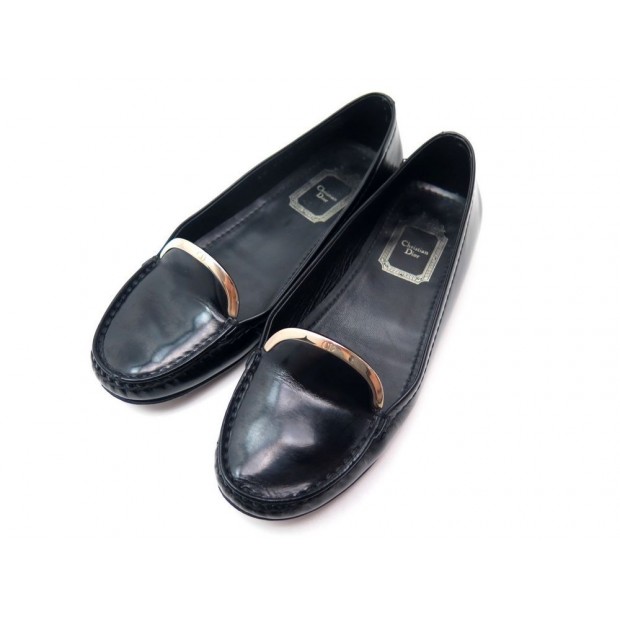 CHAUSSURES CHRISTIAN DIOR COLLEGE LOAFER 35.5 36 MOCASSINS CUIR VERNI SHOES 690€