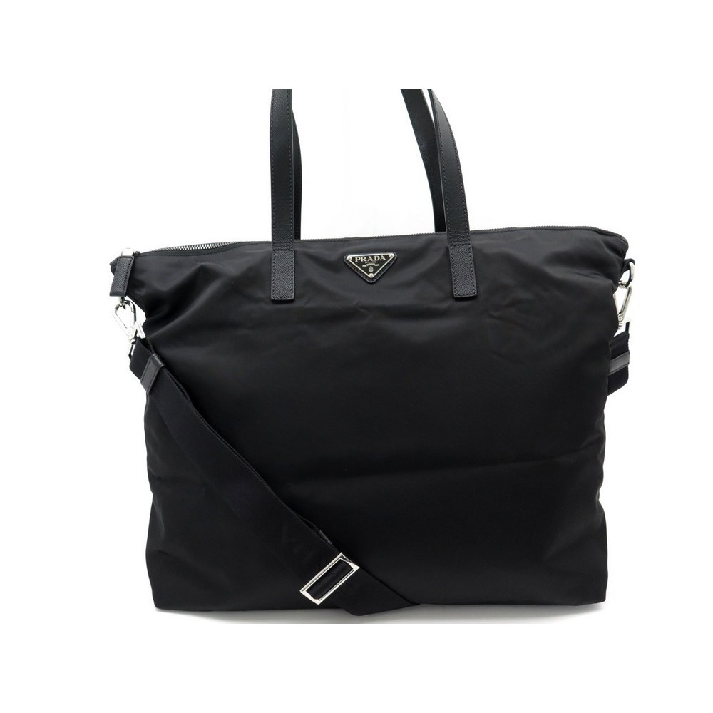 sac a main prada cabas bandouliere nylon noir