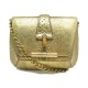 SAC A MAIN TOM FORD BANDOULIERE CUIR DE PYTHON DORE GOLDEN LEATHER PURSE 3000€