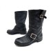  CHAUSSURES BOTTINES JIMMY CHOO CUIR NOIR 39 