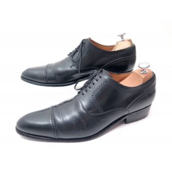 CHAUSSURES JM WESTON 448 DERBY BOUTS DROITS 9.5C 43.5 EN CUIR NOIR SHOES 575€