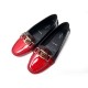 NEUF CHAUSSURES LOUIS VUITTON OXFORD FLAT 37 MOCASSINS CUIR VERNI LOAFERS 420€