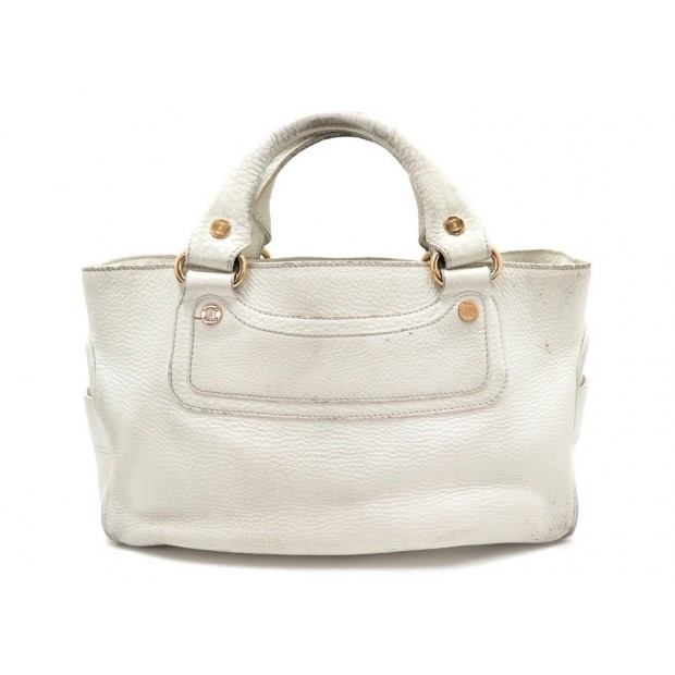 SAC A MAIN CELINE BOOGIE 32 CM CABAS EN CUIR BLANC LEATHER HAND BAG PURSE 950€