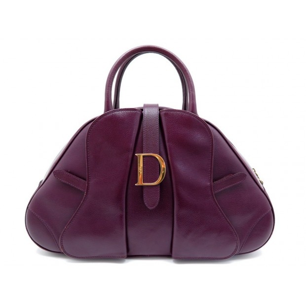 SAC A MAIN CHRISTIAN DIOR CUIR VIOLET 