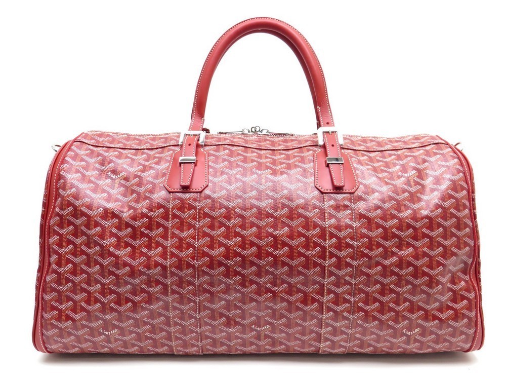 sac de voyage goyard croisiere 50 en toile rouge