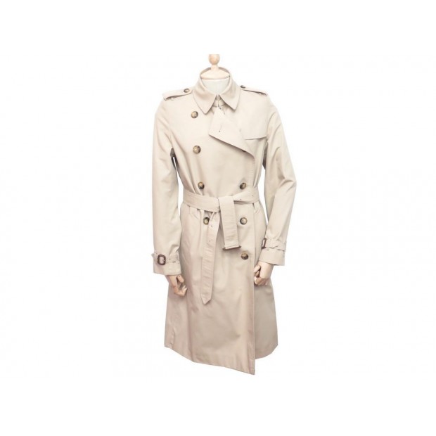 NEUF MANTEAU IMPERMEABLE BURBERRY 532445 COTON BEIGE 10UK 38 S M FR COAT 1995